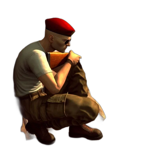 hat, weapon, staff, jacket transparent PNG cut-out