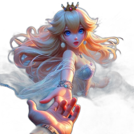 crown, dress, jewelry, fantasy art transparent PNG cut-out
