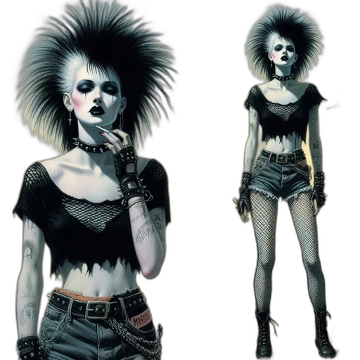 concept art, comic book art, fantasy art, cyberpunk transparent PNG cut-out