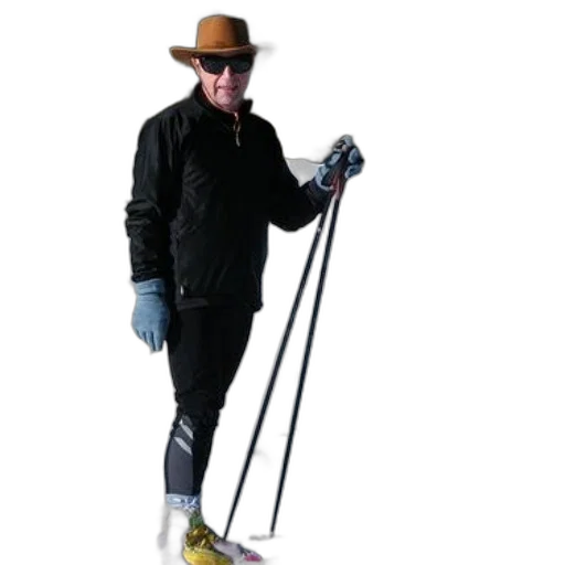staff, hat, jacket, weapon transparent PNG cut-out