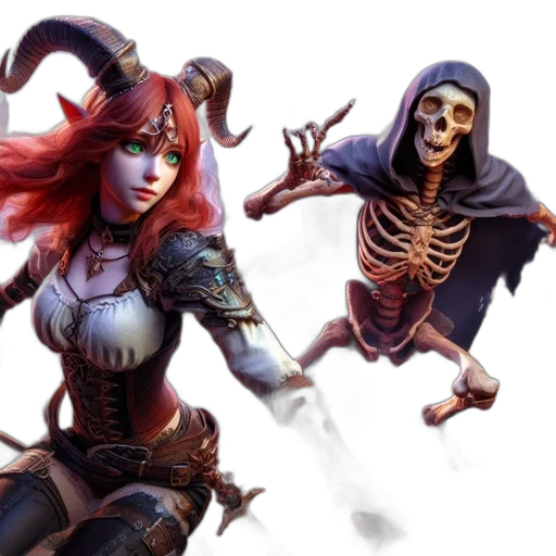concept art, fantasy art, comic book art, 3d render transparent PNG cut-out
