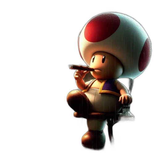 hat, robot, staff, 3d render transparent PNG cut-out