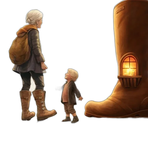 shoes, bottle, concept art, watercolor transparent PNG cut-out