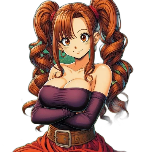 dress, staff, hair, jewelry transparent PNG cut-out