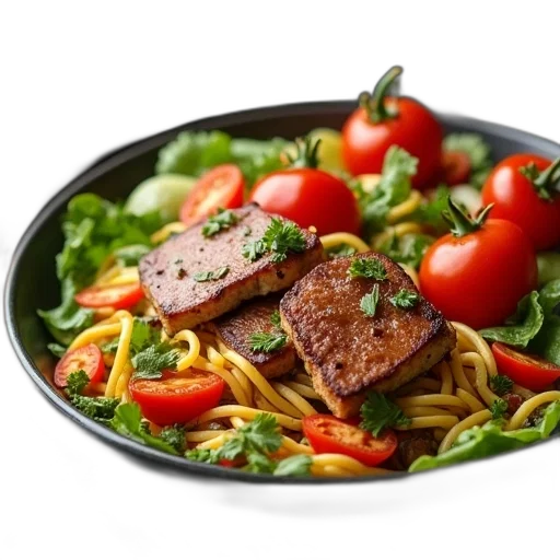 food, 3d render, photorealistic, vegetarian transparent PNG cut-out