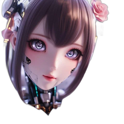 robot, face, jewelry, crown transparent PNG cut-out