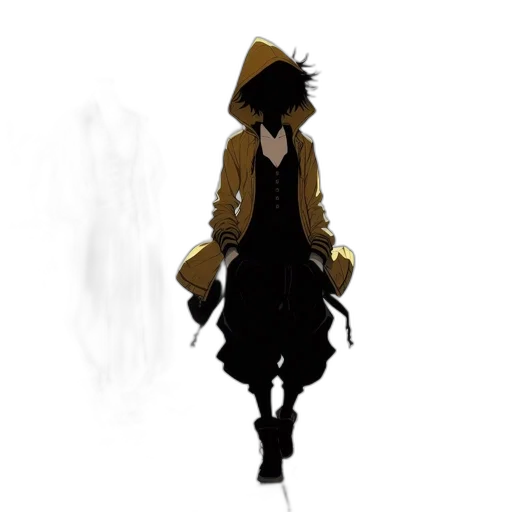 jacket, hat, staff, mask transparent PNG cut-out