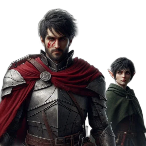 concept art, fantasy art, comic book art, photorealistic transparent PNG cut-out