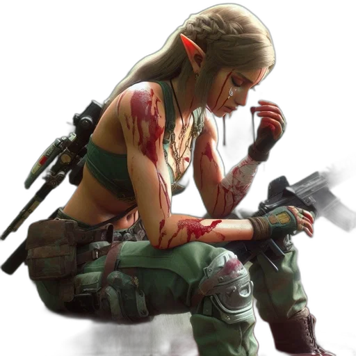 weapon, concept art, cyberpunk, fantasy art transparent PNG cut-out