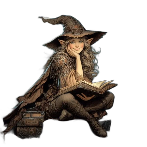 hat, staff, fantasy art, concept art transparent PNG cut-out
