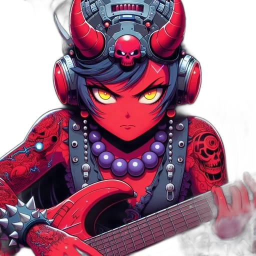 cyberpunk, concept art, comic book art, pixel art transparent PNG cut-out