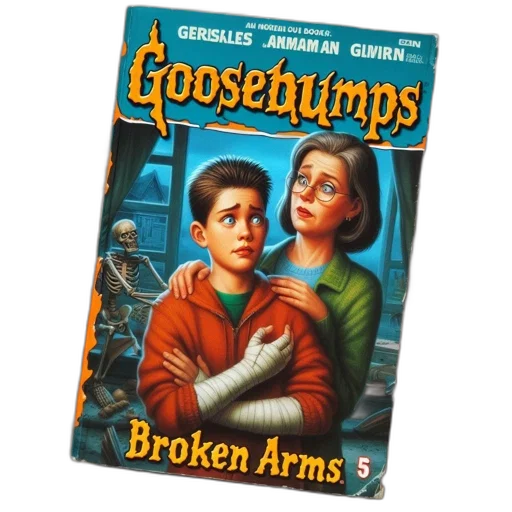 goosebumps, book, cover, worried transparent PNG cut-out