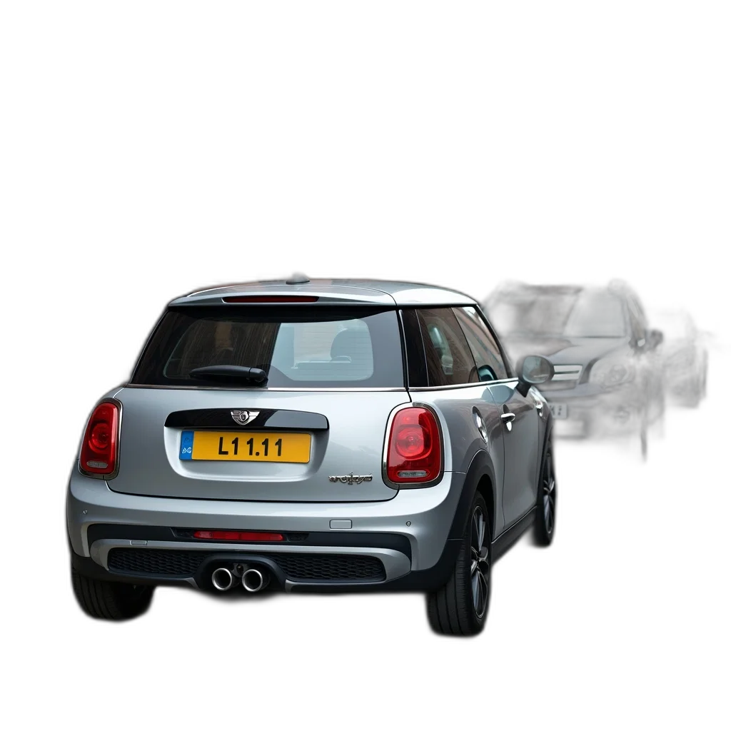 car, 3d render, photorealistic, silver transparent PNG cut-out