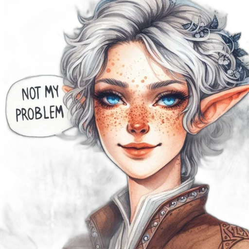 face, fantasy art, concept art, watercolor transparent PNG cut-out