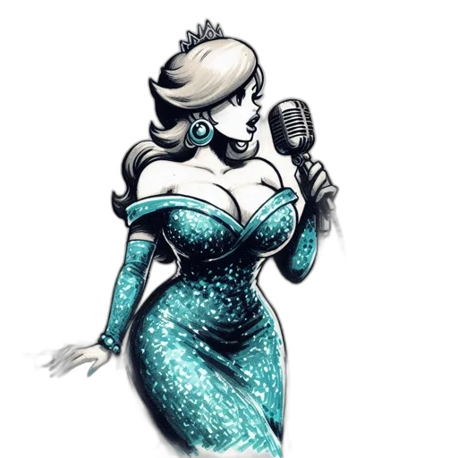 dress, cartoon, comic book art, concept art transparent PNG cut-out