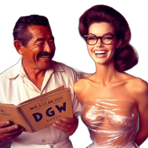 dress, 1950s-themed, image, features transparent PNG cut-out