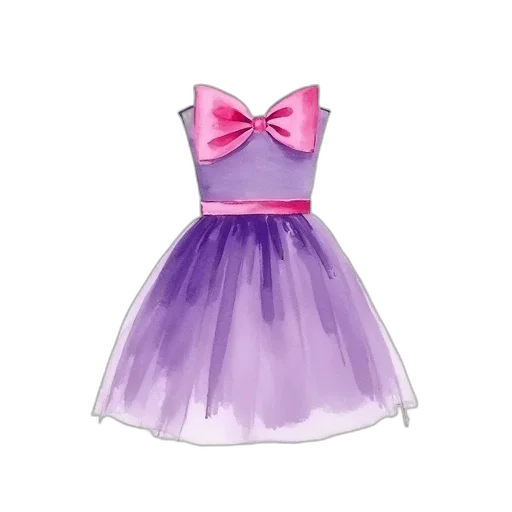 dress, 3d render, watercolor, photorealistic transparent PNG cut-out
