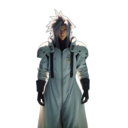 jacket, staff, creature, concept art transparent PNG cut-out
