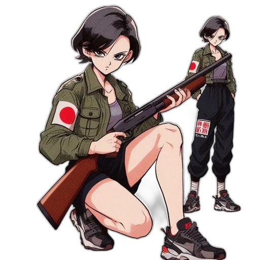 weapon, jacket, staff, concept art transparent PNG cut-out