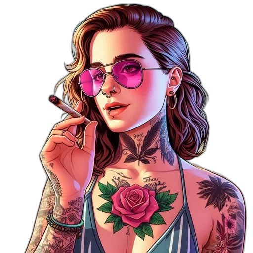 jewelry, dress, face, comic book art transparent PNG cut-out