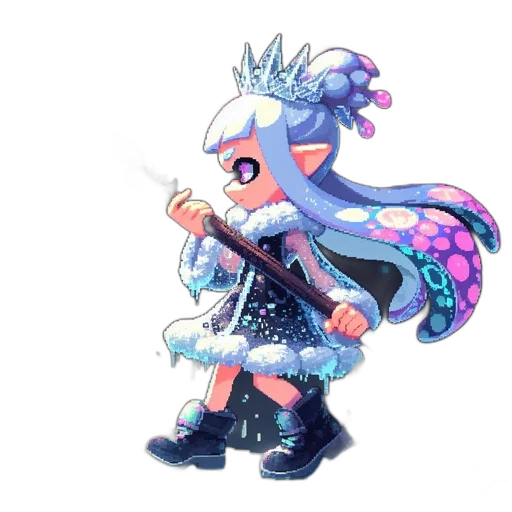 dress, vaporwave, concept art, pixel art transparent PNG cut-out