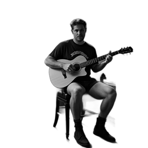 photorealistic, man, sitting, room transparent PNG cut-out