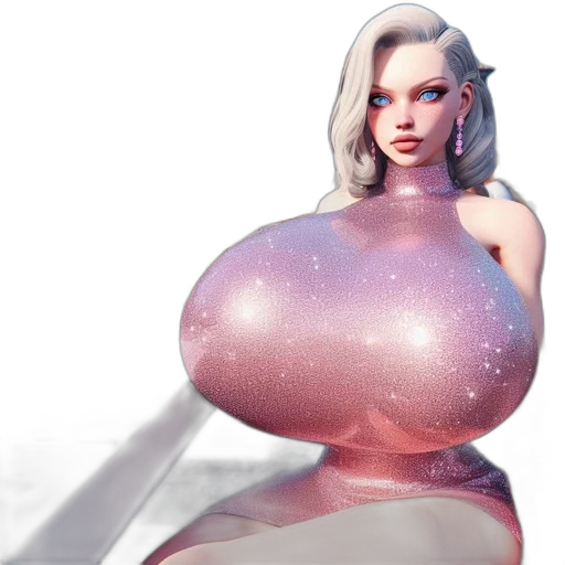 dress, robot, concept art, 3d render transparent PNG cut-out
