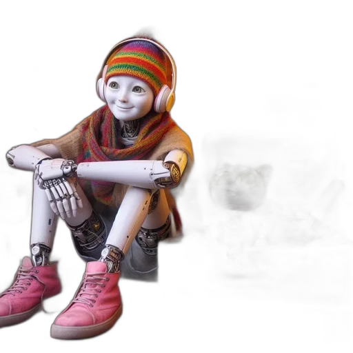 hat, shoes, robot, concept art transparent PNG cut-out