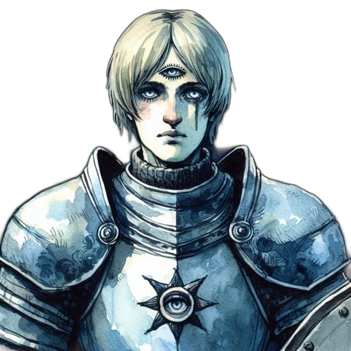 face, sword, staff, fantasy art transparent PNG cut-out