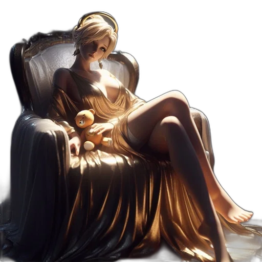 dress, jewelry, furniture, photorealistic transparent PNG cut-out