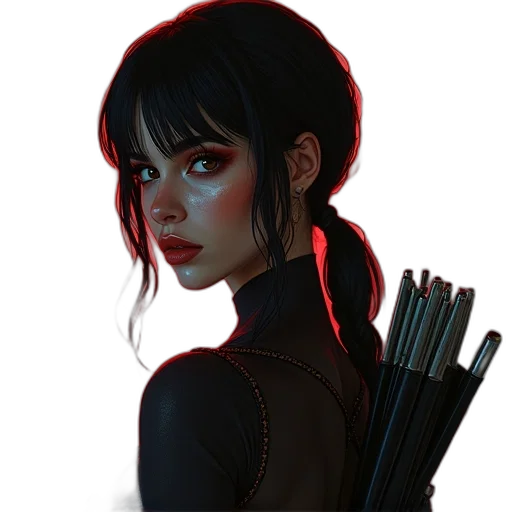 weapon, staff, face, comic book art transparent PNG cut-out