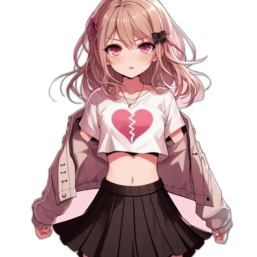 dress, jacket, staff, creature transparent PNG cut-out