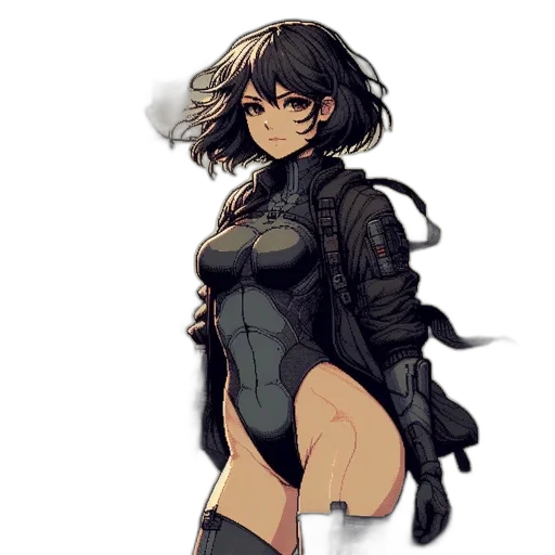 jacket, dress, weapon, robot transparent PNG cut-out