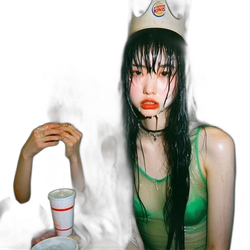 bottle, crown, dress, creature transparent PNG cut-out