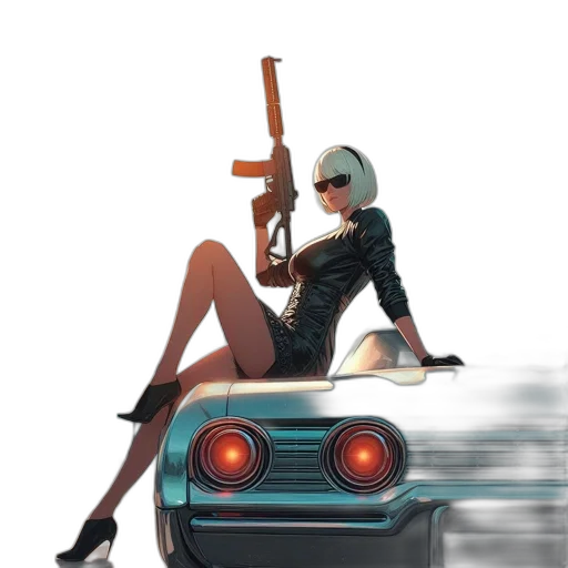 robot, weapon, car, staff transparent PNG cut-out