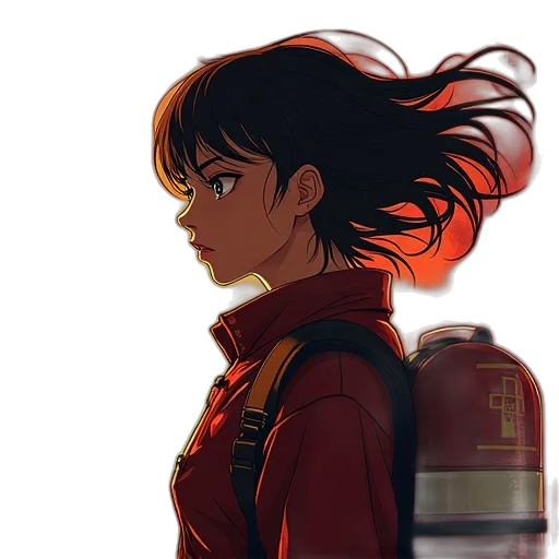 jacket, face, concept art, anime transparent PNG cut-out