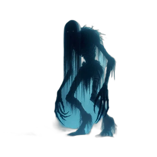 hair, creature, dress, mask transparent PNG cut-out