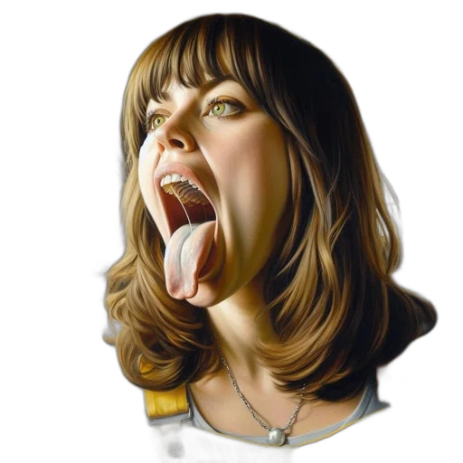 face, photorealistic, oil painting, concept art transparent PNG cut-out