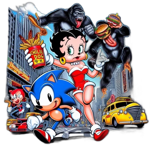 car, food, dress, comic book art transparent PNG cut-out