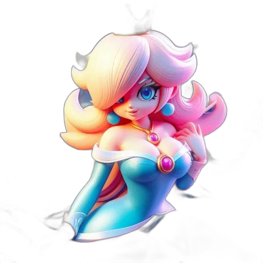dress, flower, staff, hair transparent PNG cut-out