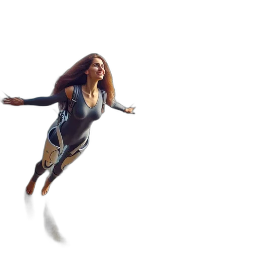 hair, concept art, comic book art, 3d render transparent PNG cut-out