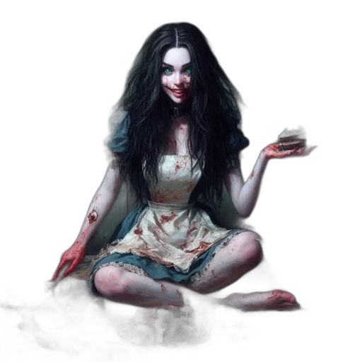 creature, dress, face, concept art transparent PNG cut-out