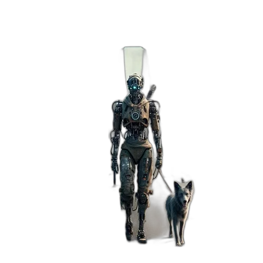 robot, animal, staff, bottle transparent PNG cut-out