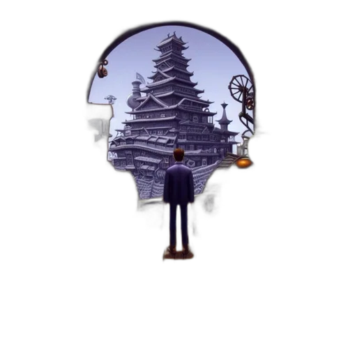staff, hat, tree, umbrella transparent PNG cut-out