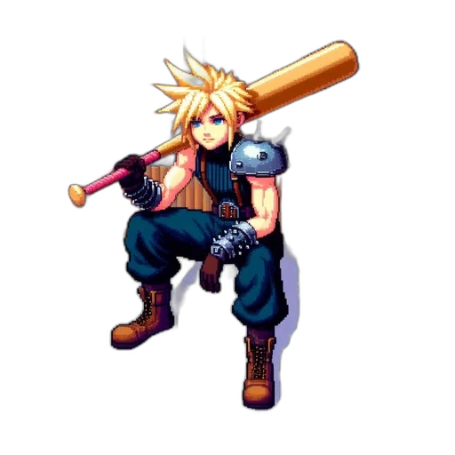 weapon, sword, staff, pixel art transparent PNG cut-out