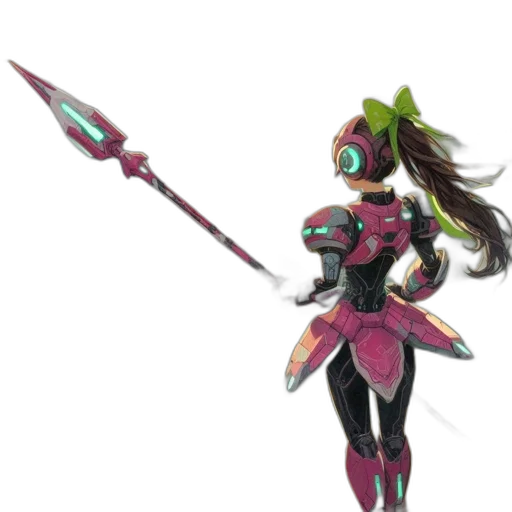 weapon, staff, sword, robot transparent PNG cut-out