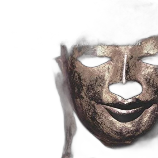 mask, face, concept art, 3d render transparent PNG cut-out