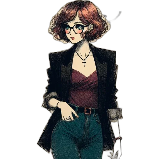jacket, dress, staff, jewelry transparent PNG cut-out