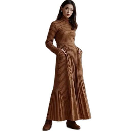dress, earth tones, dark, golden transparent PNG cut-out