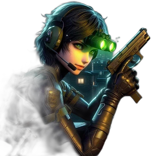 weapon, robot, face, staff transparent PNG cut-out